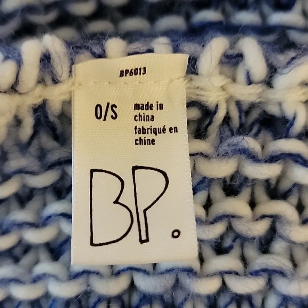 Scarf infinity by BP in a blue and white acrylic knit